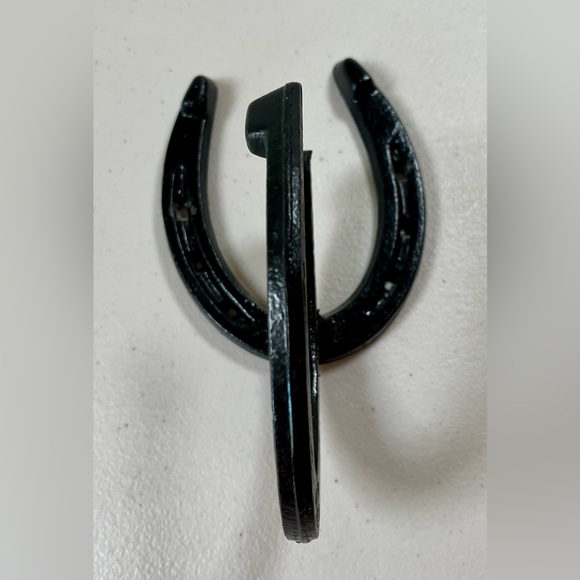 homemade Other - Lucky Rustic Black Horseshoe Wall Hook